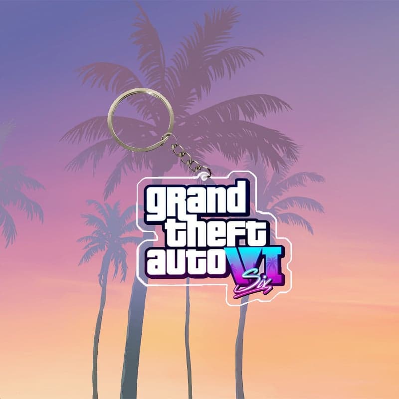 Porte-clés GTA 6 — Logo néon