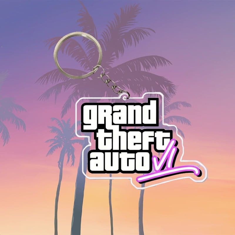 Porte-clés GTA 6 — Logo rose